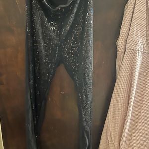 Black sequin leggings
